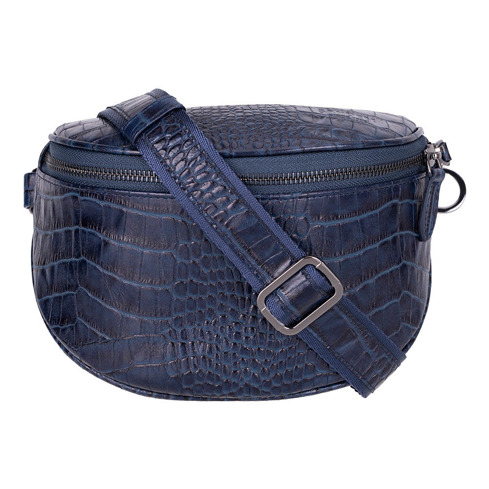 Liora Handcrafted Croco Leather Crossbody Bag